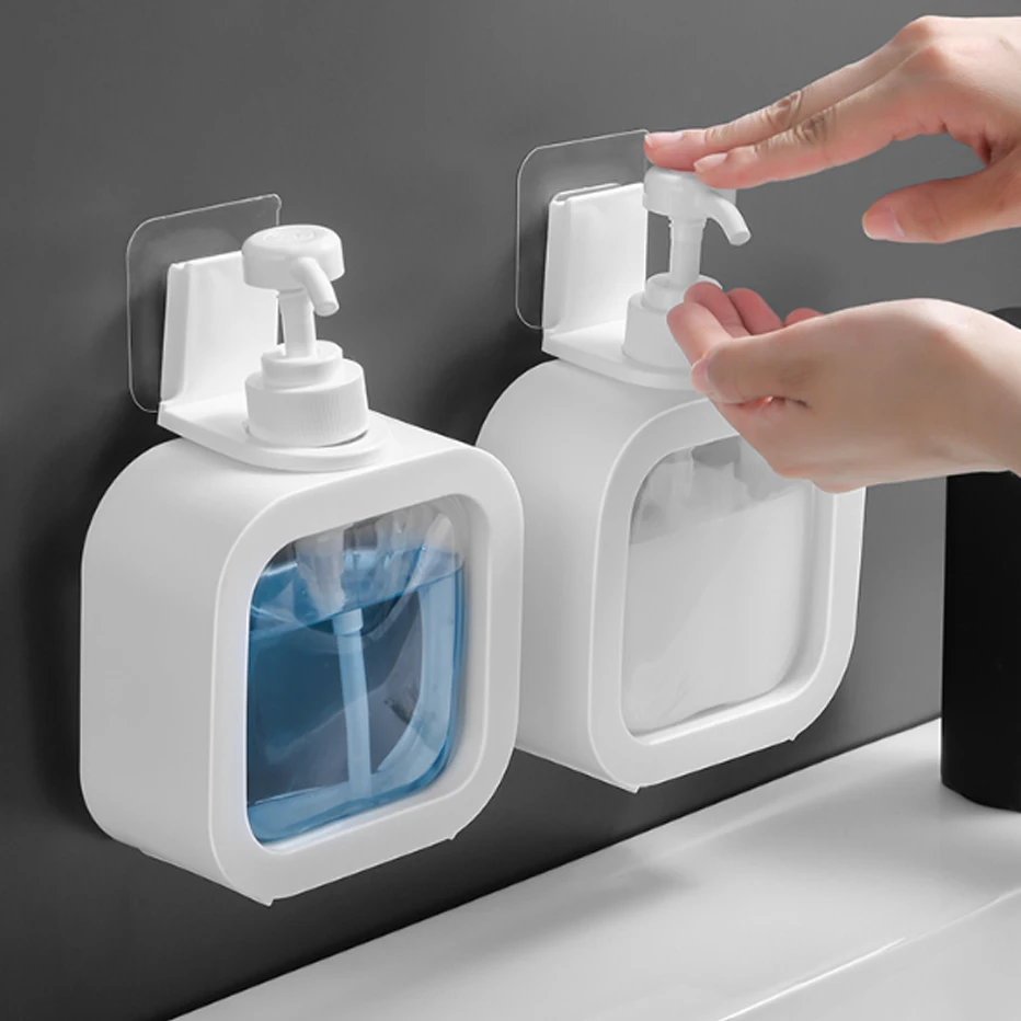 

Home Liquid Soap Dispenser Shampoo Hand Soap Laundry Liquid Sub Bottling Press Type Bathroom Shower Gel Bottle 300/500ML