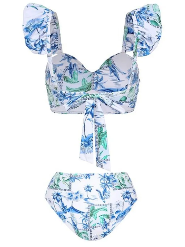 Цельный купальник в стиле ретро с принтом розовый цвет сексуальный пляжный