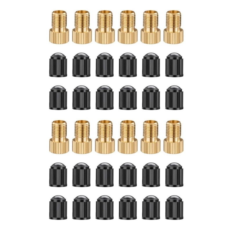 

12 шт. планшетов, конвертируйте Presta в адаптер Schrader для велосипеда, надуйте шину с помощью стандартного насоса