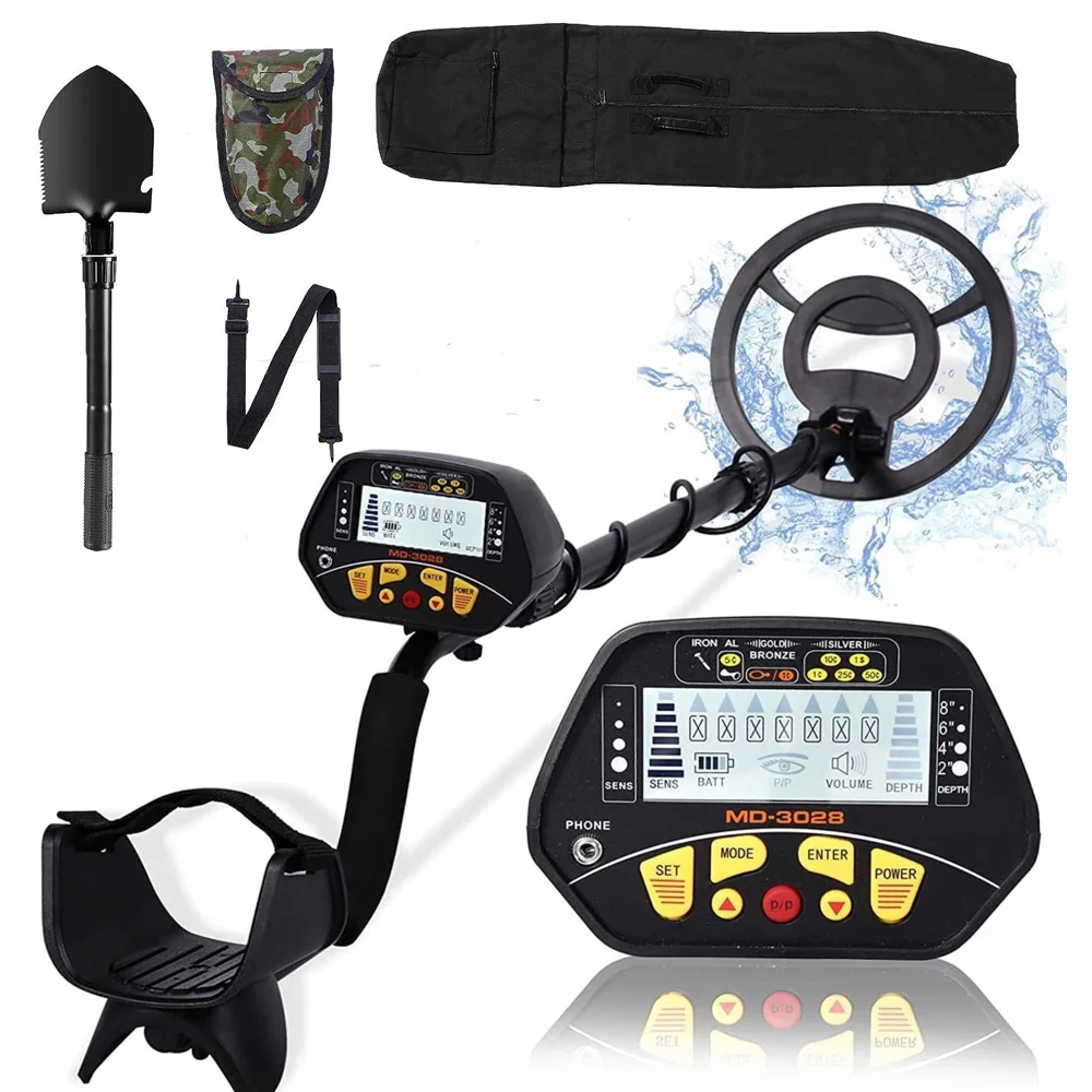 

High Sensitivity Metal Detector MD-3028 Gold Detecting Pinpoint Waterproof Search Coil Ferrous and Non-Ferrous Distinguish