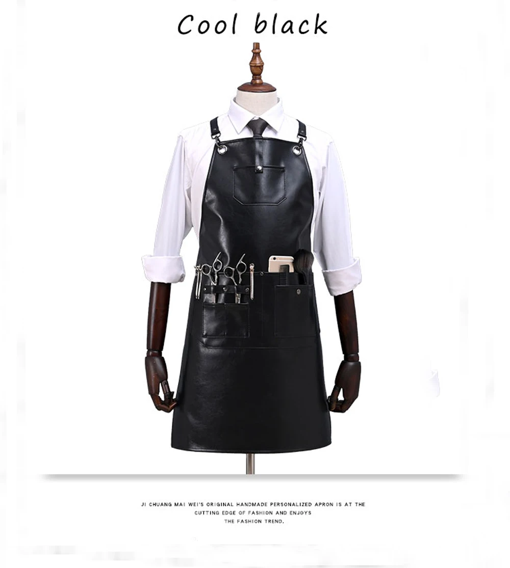 

Uniform Strap Bistro Barber Leather Cafe Bartender Workwear Pastry Apron Barista Chef Florist Grill Crossback