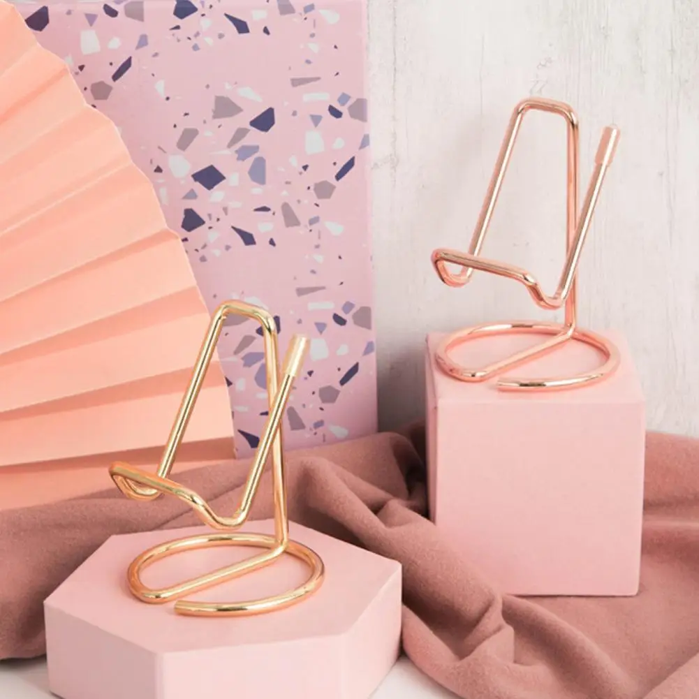 

Fashion Phone Rack Practical Practical Business Card Holder Durable Electroplating Business Card Holder