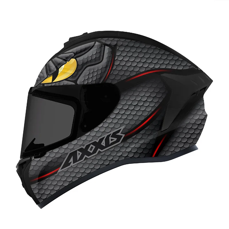 Мотоциклетный шлем ax4 Draken защитный на все лицо с принтом птицы рыбы - купить по