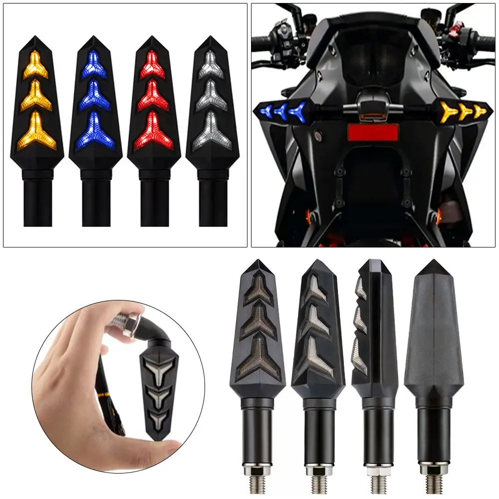 

Светодиодный поворотник для мотоцикла, поворотник со встроенным реле, гибкий задний индикатор