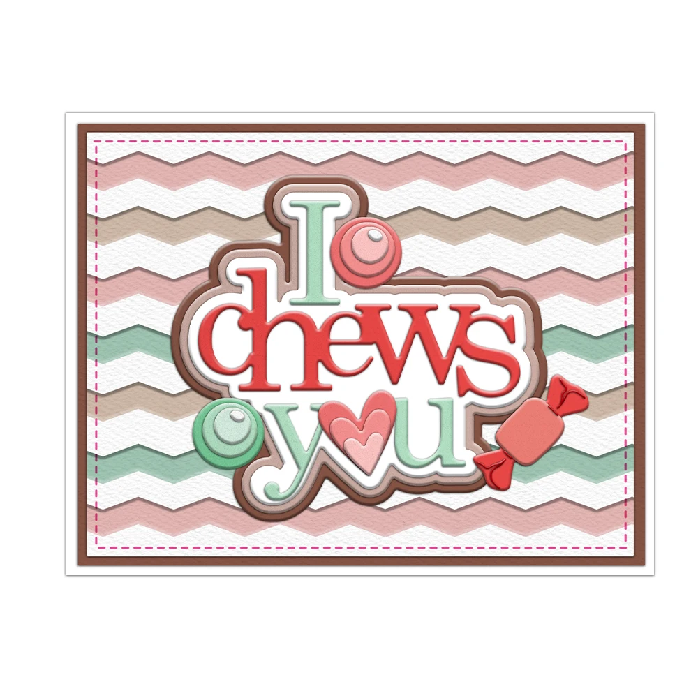 MangoCraft I Chews You Вырубные штампы Love Heart День святого Валентина DIY Товары для