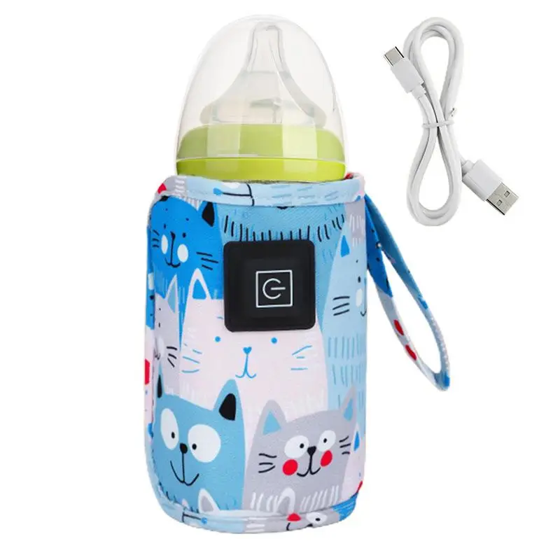 

USB Baby Bottle Warmer Bag 3-speed Temperature Adjustable USB Milk Heat Keeper Insulated Pouch Maintain Temperature For Baby