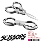 Мини-ножницы из нержавеющей стали, складные, брелок-ножницы