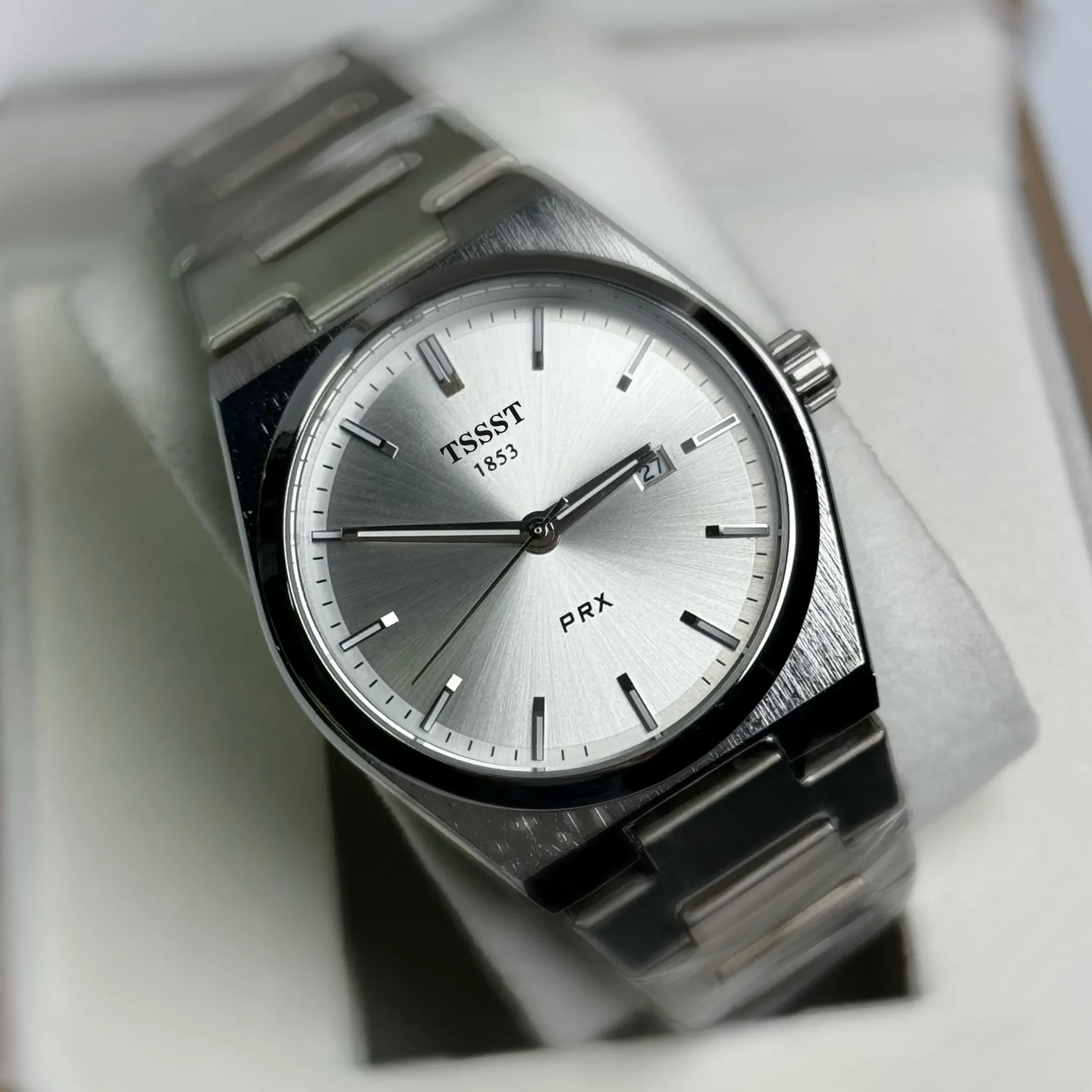 Фото Новые деловые роскошные лучшие бренды TISSOT мужские и женские кварцевые часы с сканирующим механизмом, модные повседневные часы из нержавеющей стали №3