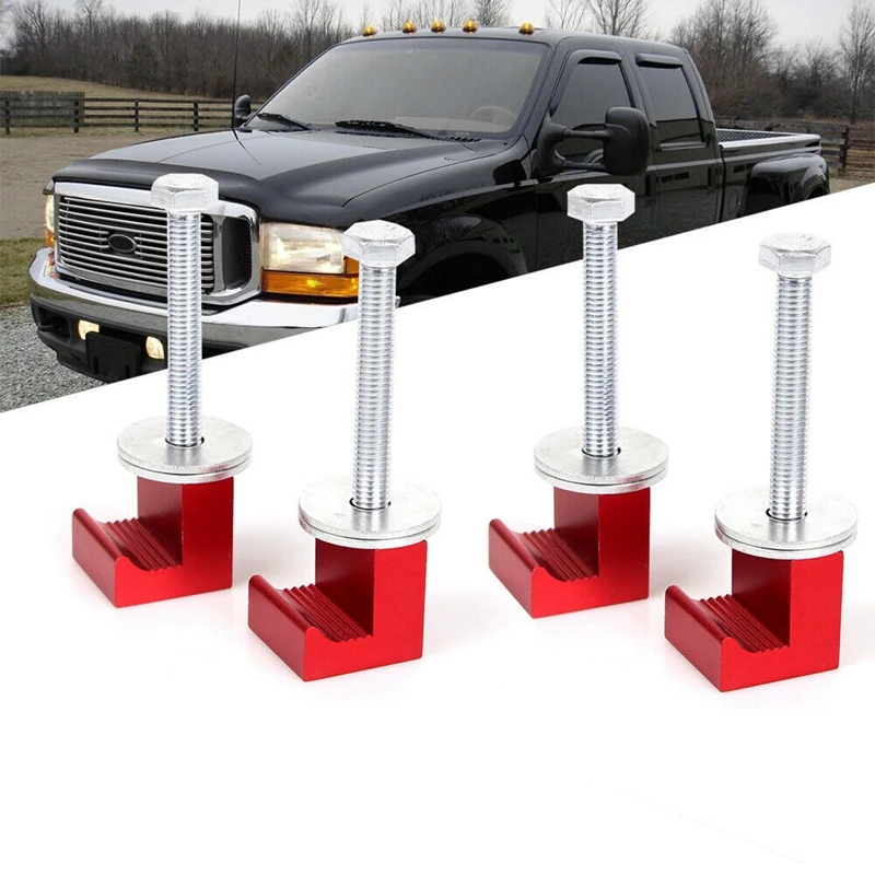 

Ящик для инструментов для пикапа, алюминиевый J-образный крюк, 4 красных