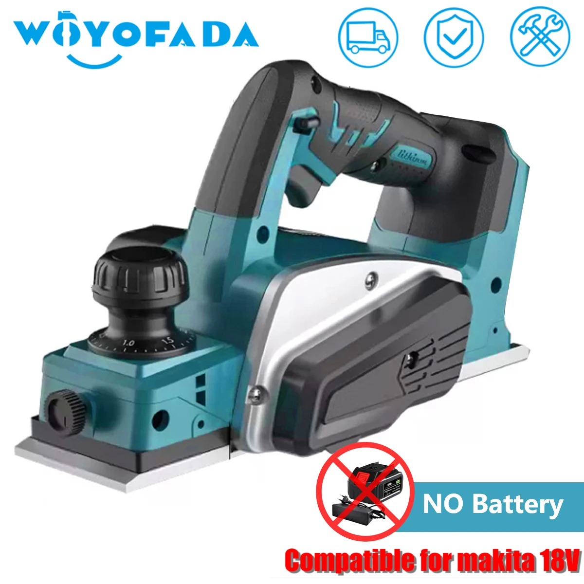 

Rechargeable Electric Planer Cordless Hand Held Wood Cutting Woodworking Fit For Makita 18V Battery Power Tool