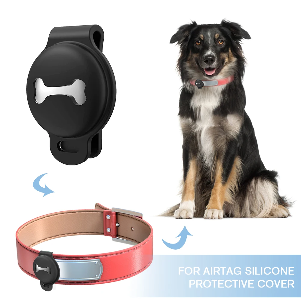 Pet Collar for Apple Airtag Dog Cat Strap Adjustable Sleeve Applicable to Airtag Tracker Collar Anti-Scratch Protective Case