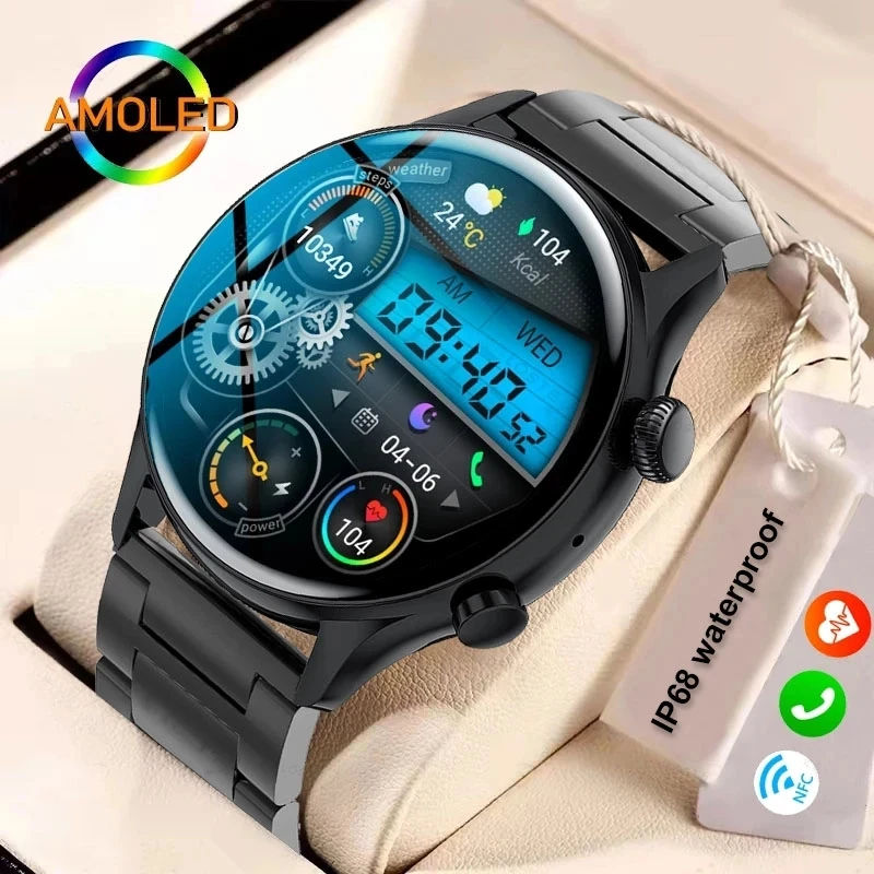 

New 390*390 AMOLED Smart Watch Man Always Display The Time Bluetooth Call Sport Fitness Tracker Smartwatch For Men Android IOS