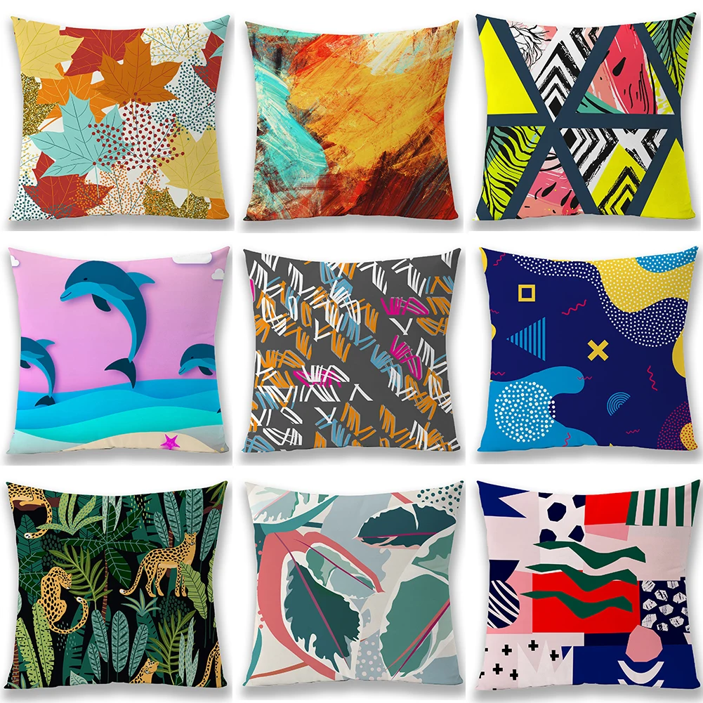 

Nordic Plant Flower and Grass Pillow Super Soft and Short Plush Geometric Personalized Decorative Car Sofa and Bed Cushions
