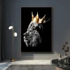 Black Lion King and Lioness Queen Painting Wall Art Picture Animal Canvas Prints Home Decoration Poster for Living Room No Frame 4