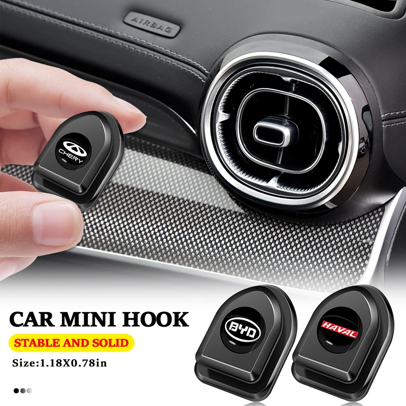 

4pcs Car Mini Hook Convenient Storage Interior Sticker for Haval Jolion H3 4 5 6 H7 H8 H9 H2S Coupe 2020 2021 H2 H6S Accessories