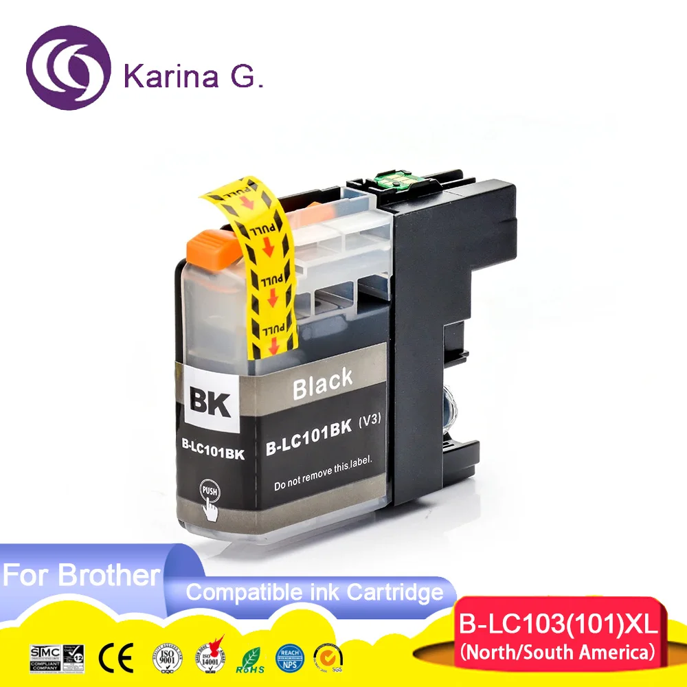 Фото Совместим с картриджем Brother LC101 LC103, костюмом для Brother DCP-J152W MFC-J245 MFC-J285DW MFC-J450DW MFC-J470DW и т. д. №2