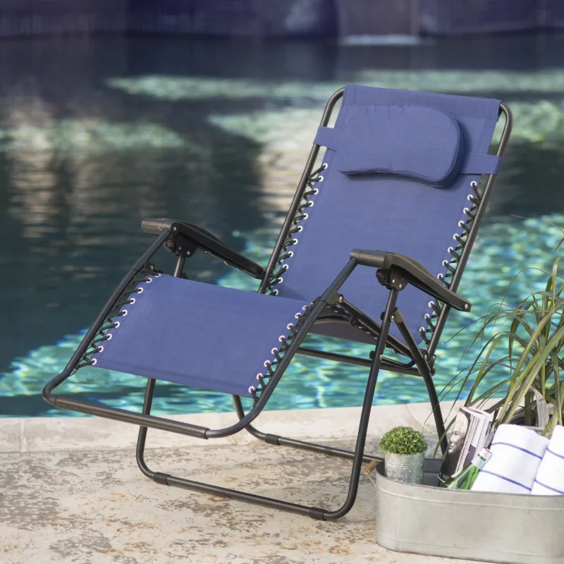 

Caravan Sports Oversized Zero Gravity Chair - Blue lezaki ogrodowe niedrogie recliner chair