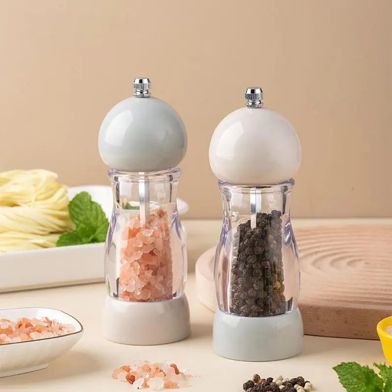 

Kitchen Pepper Mill Multifunctional Salt And Pepper Grinder Manual Salt Grinder Adjustable Herb Grinder Salt Shaker Kitchen Tool