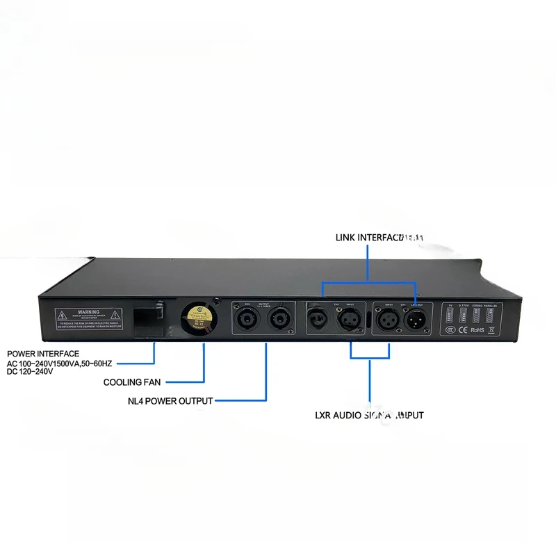 Riworal K2 2 канала 2000 Вт * 1U усилители профессиональный усилитель мощности линейный