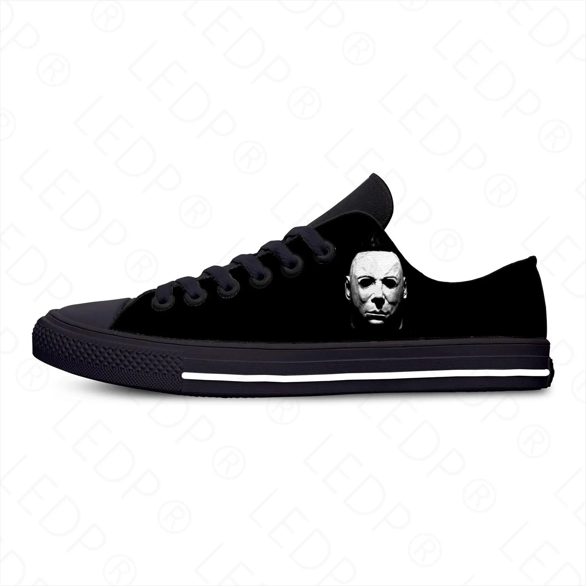 

Michael Myers Horror Halloween Scary Funny Fashion Casual Cloth Shoes Low Top Lightweight Breathable 3D Print Men women Sneakers