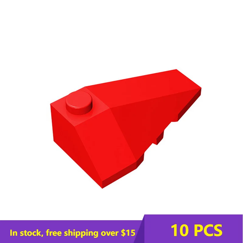 

10PCS Bricks Compatible Assembles Particles 43711 4x2 wedge (right) For Building Blocks Parts DIY Educational Gift Toys