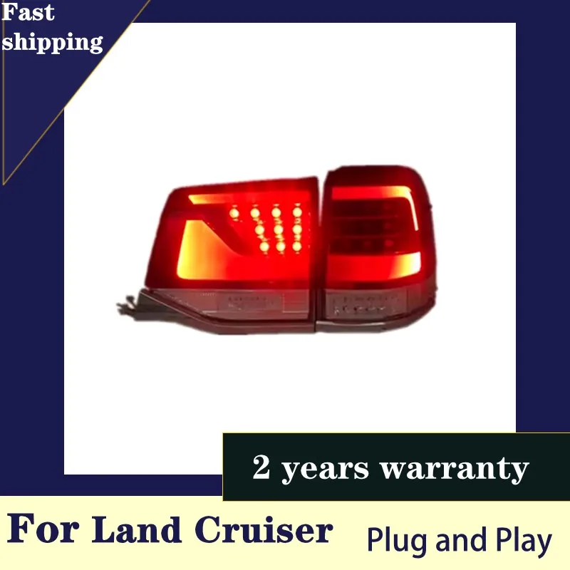 

Car Accessories for Toyota Land Cruiser Tail Lights 2016-2019 LC200 LED Tail Lamp DRL Signal Brake Reverse auto Accessories