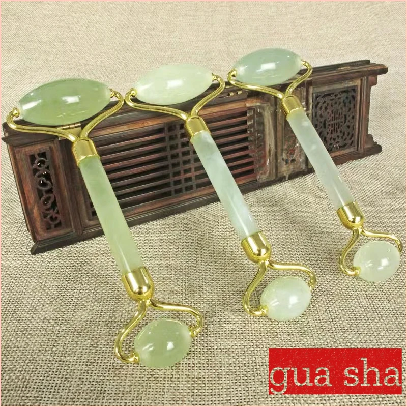 

Natural Jade Roller Gua sha Skin Scraper Facial Set Facial Stone Firming Face Anti-Aging Puffy Eyes Massager Neck Anti Wrinkle