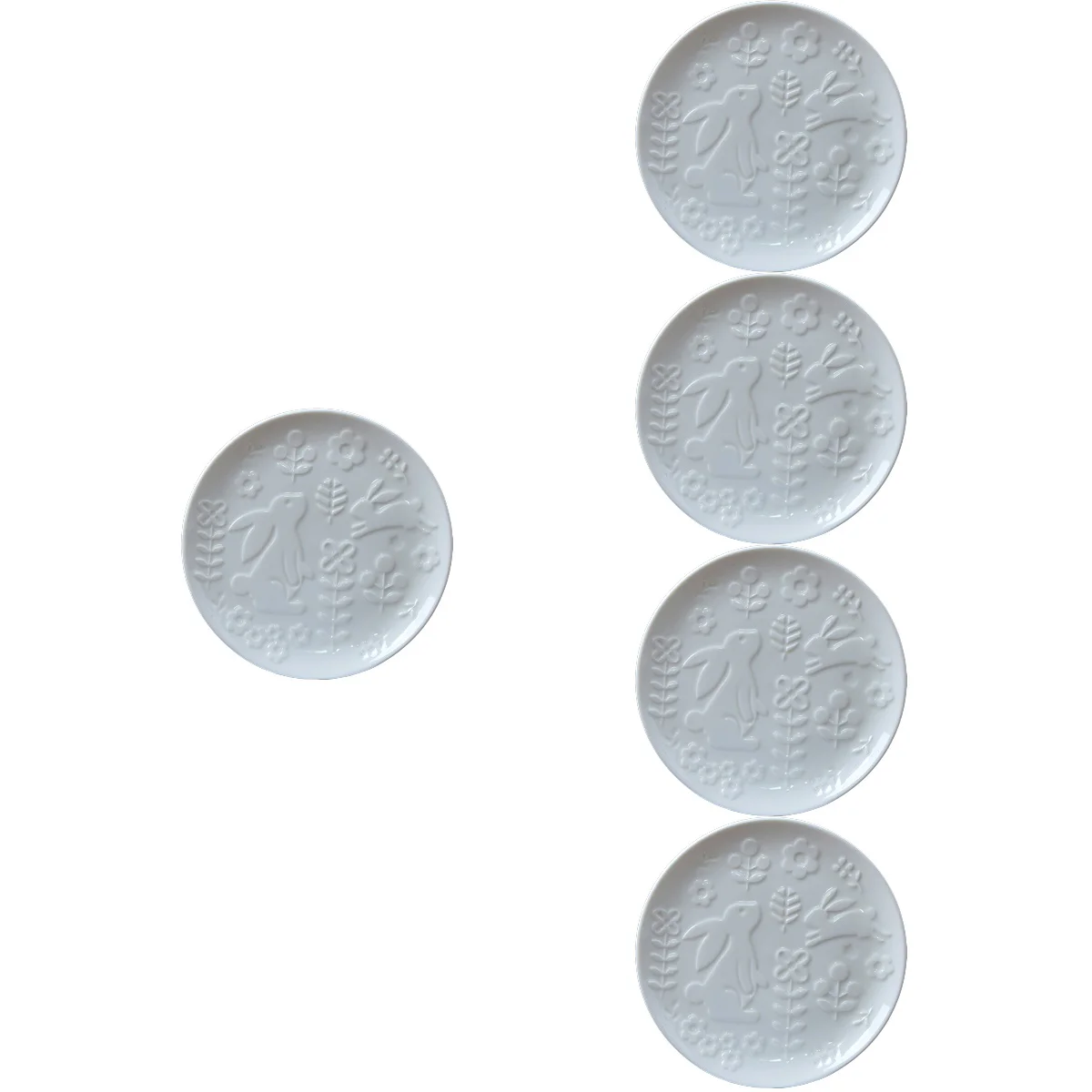 

5x Microwave Appetizer Decorative Round Ceramic Dinner Plate Dinner Plate White Plate for Home Hotel Kitchen Party