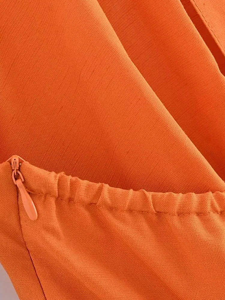 KAOPU ZA женское платье с галстуком бретелькой через шею боковой молнией и открытой