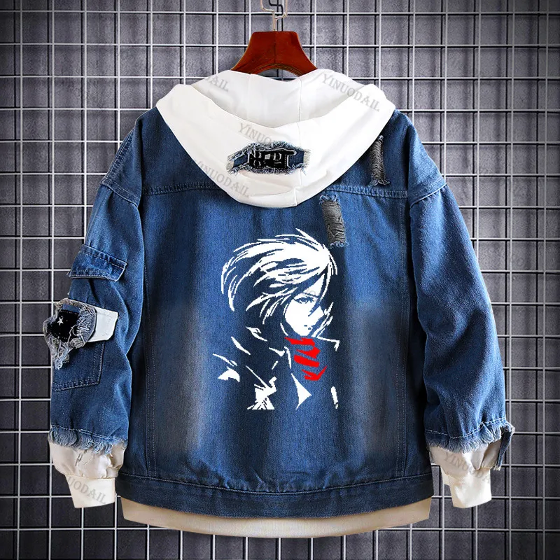 Джинсовая куртка Levi Erwin Smith из коллекции атака на Титанов новинка уличная одежда с