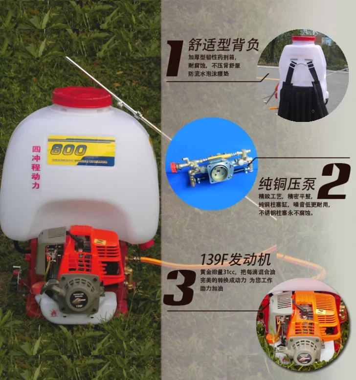 Бензиновый мощный опрыскиватель 25 л спрей ранцевый мешок средство для
