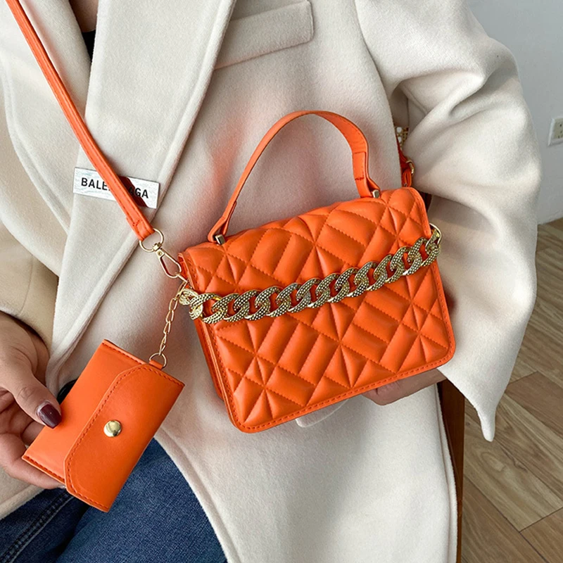 Luxury Handbags Designer Women Shoulder Bags Fashion Plaid Pu Leather Crossbody Bags With Coin Purses sac de luxe femme