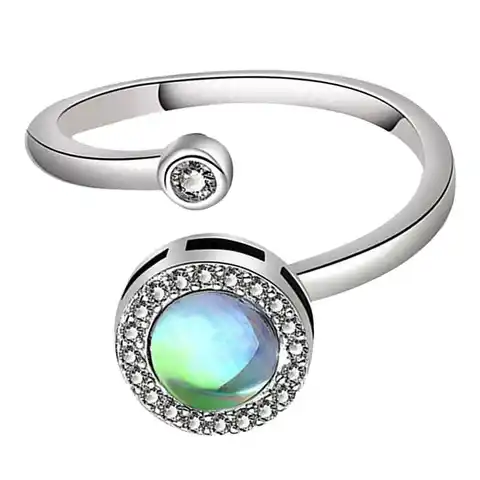 Кольцо Moonstone для женщин, вращающееся кольцо с лунным камнем для похудения, уникальный женский подарок на день рождения