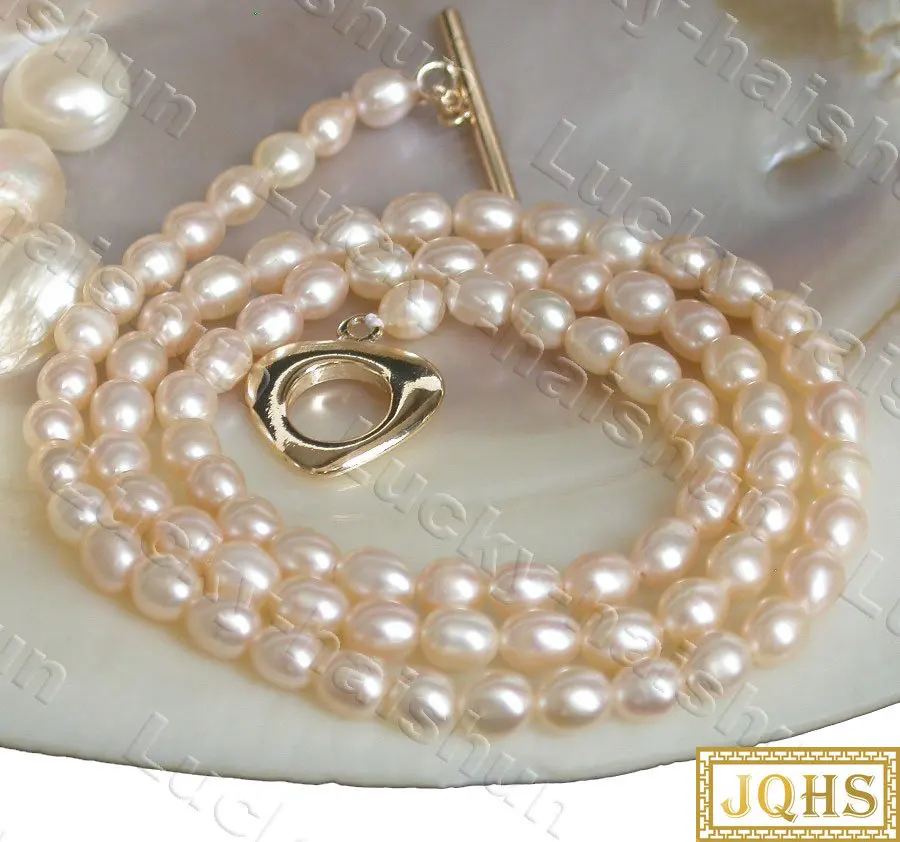 Ожерелье из натурального пресноводного жемчуга, 45 см, 5,5 мм