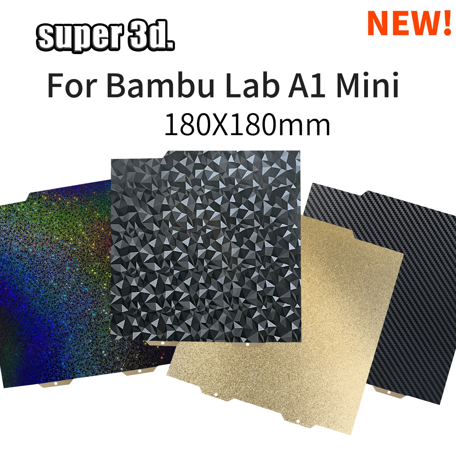 

Для Bambu Lab A1 Mini 3D принтер сборка пластина Двусторонняя PEO PET Магнитный стальной лист PEI Подогреваемая кровать для A1 Mini Bambu 180x180