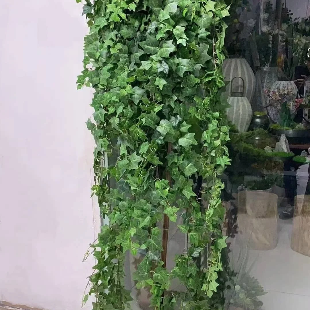 

Искусственные Подвесные Растения Liana 12 шт. 2,4 м, шелковые искусственные листья виноградной лозы, листья плюща для стен, уличная зеленая гирля...