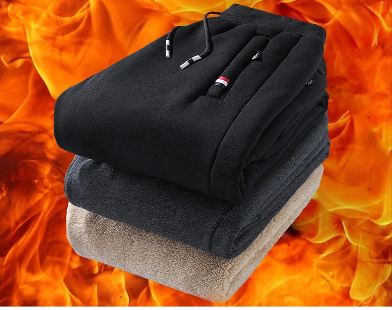 Winter Warm Fleece Pants Men Cashmere Lambswool Thick Casual Thermal Sweatpants Male Trousers Brand High Quality Men Joggers