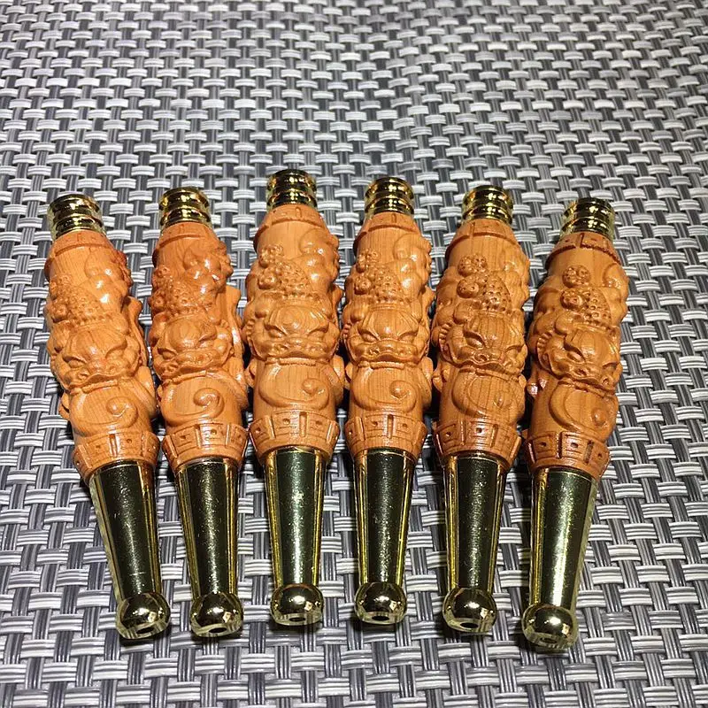 

New Handmade Wooden Cigarette Holder Creative carved Smoking filter Microfilter Reduce Tar Hookah mouthpieces Removable to Clean