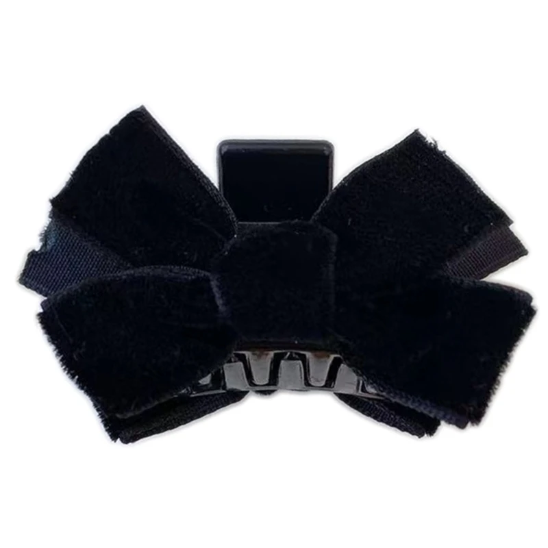 

Girls Velvet Hair Bows Acrylic Claw Clip Black Bowknot Hair Accessories Hair Barrettes Headwear for Toddlers Kids Adults