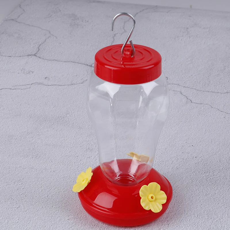 

Field Feeding Hummingbird Bottle Hanging Hummingbird Garden Outdoor Plastic Flower Iron Hook Feeder Yard Window Bird Drinker