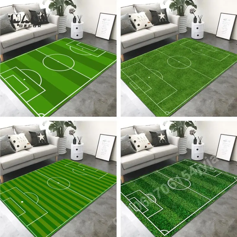 

Football Field Pattern Carpet for Living Room Decor Kitchen Bathroom Entrance Doormat Bedroom Floor Mat Anti-slip Sofa Area Rugs