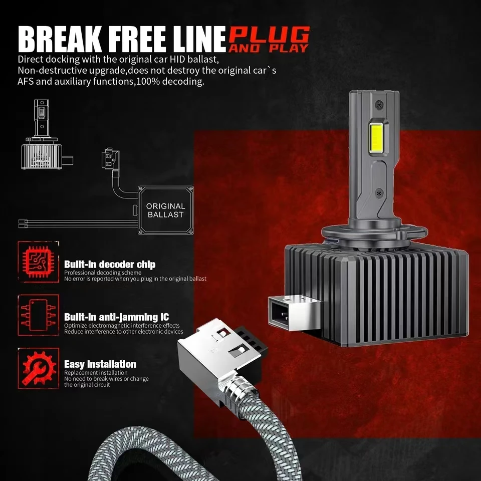 Лампы головного света WUWEIZE для автомобиля лампы D1S ксеноновые супер яркий