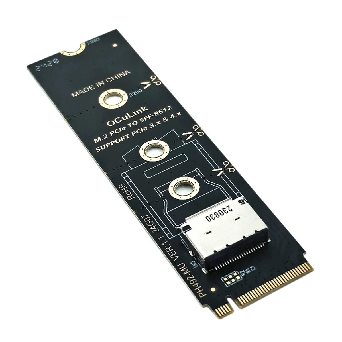 Адаптер M.2 NVMe PCIe к Oculink Female Dock SFF-8612 Mkey Nvme SFF-8611