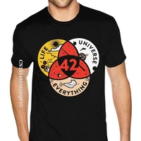 42 the answer to life the universe and everything shirts homme british style fashion o neck t shirt 1980s vintage tee shirt