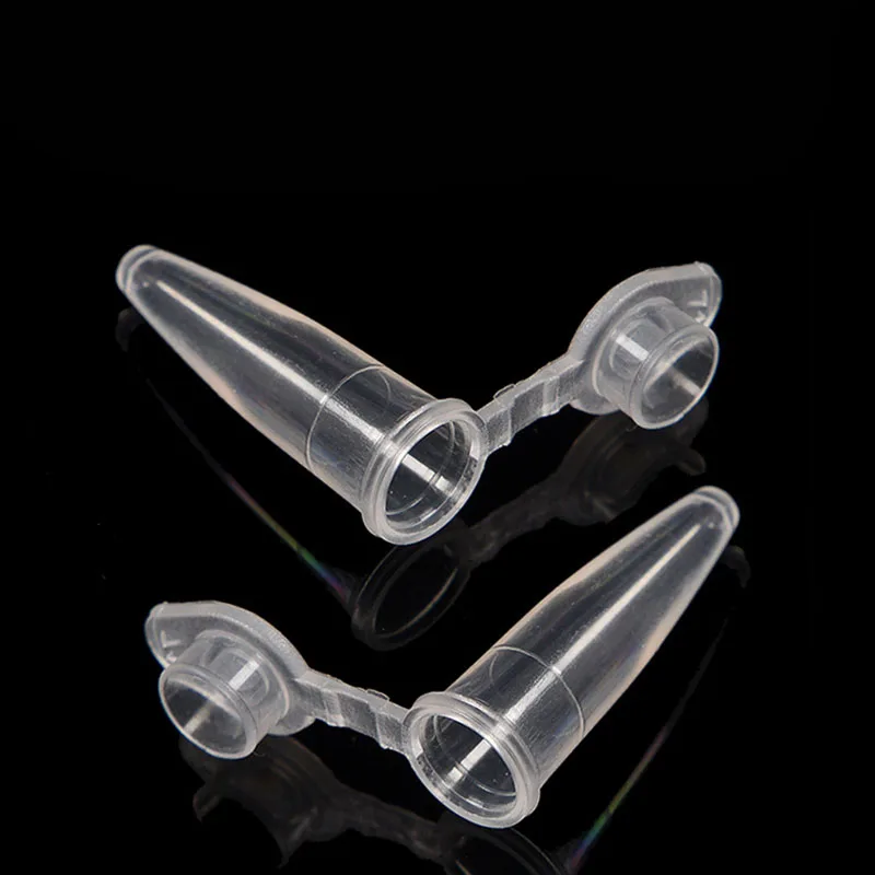 Micro 0.2 Ml Centrifuge Tube 50 Test Tubes Transparent Plastic Tube Container Science Laboratory Test Accessories Lid