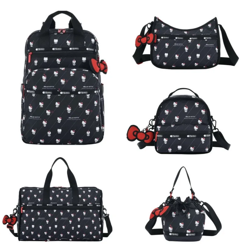 Miniso Black Hellokitty повседневные рюкзаки большой емкости сумки-тоут KT с принтом