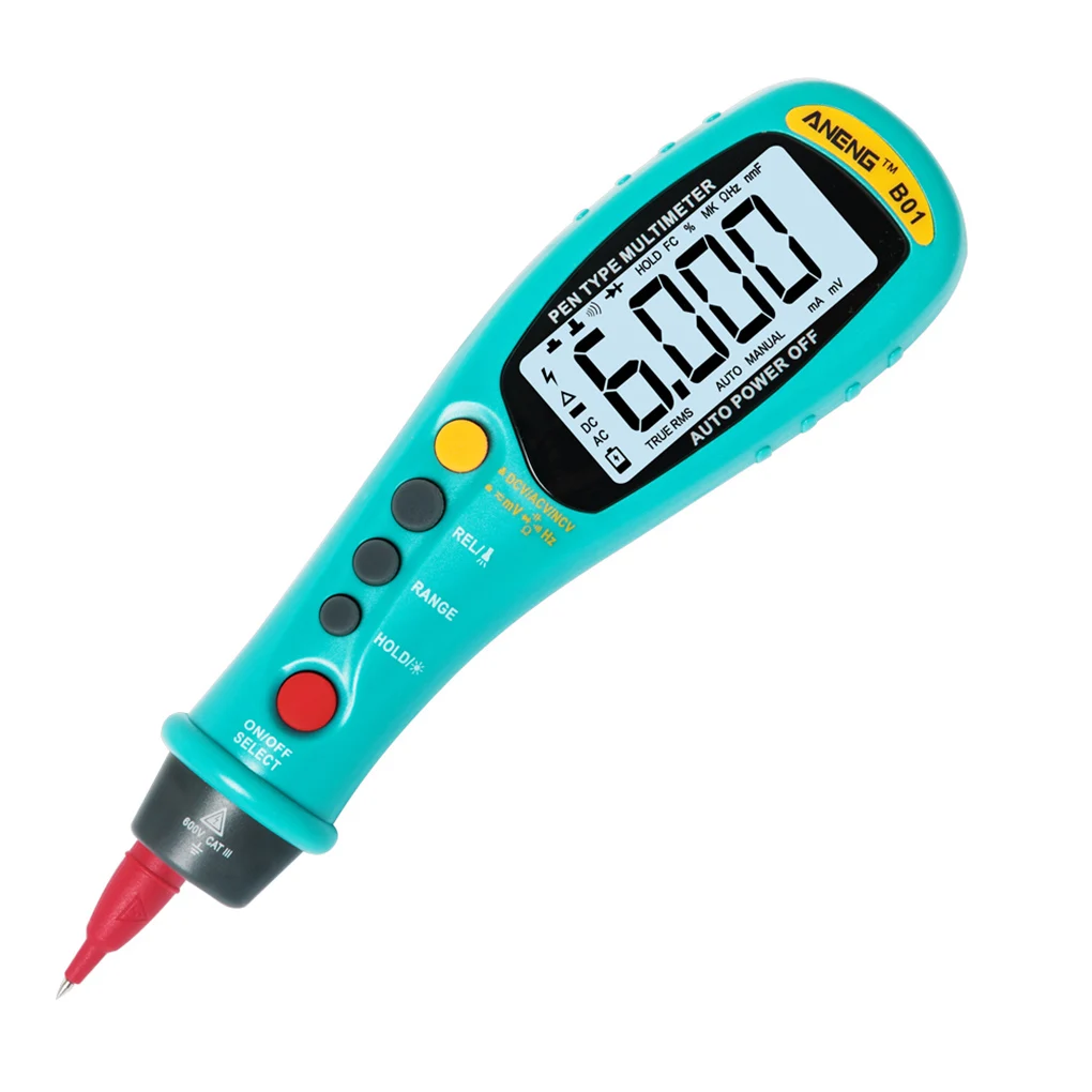 

ANENG Digital Multimeter Pen AC DC Voltage Portable Electronic Meter Flashlight Capacitance Resistance Tester NCV Hz Tester