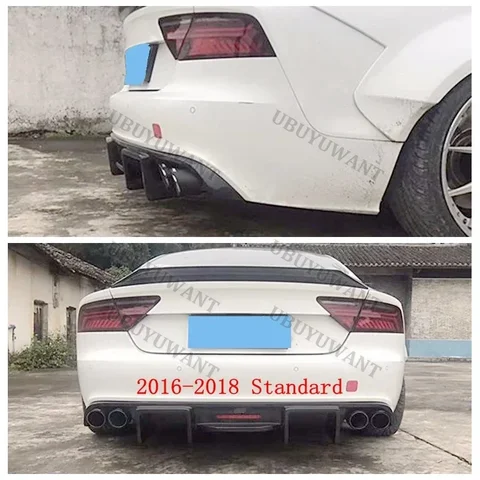 Автомобильные аксессуары для Audi A7 S-Line S7 RS7 2016 2017 2018, задний бампер, диффузор, спойлер, сплиттер, защитная защита