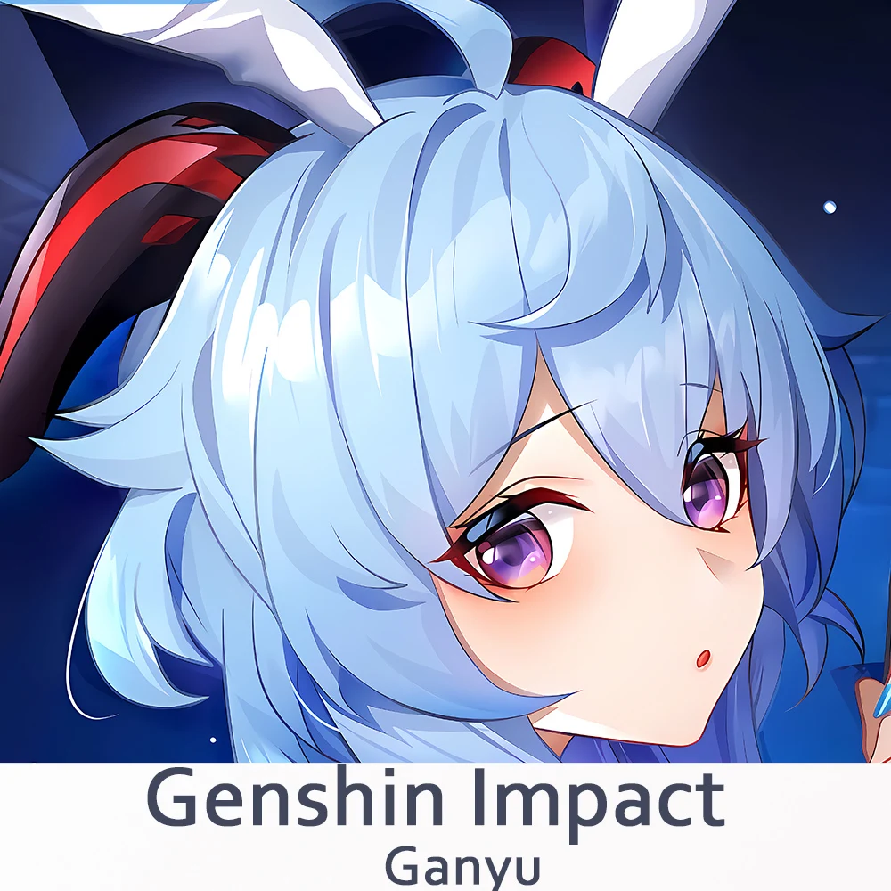 Аниме игра Genshin Impact Ganyu Dakimakura наволочка на петлю для тела