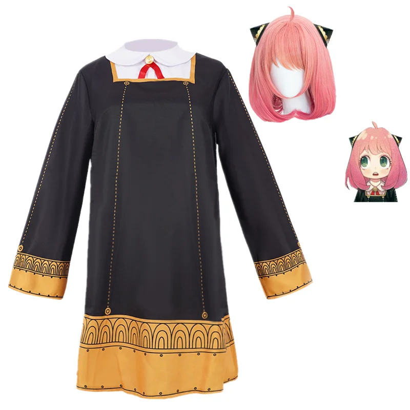 

Anime SPY X FAMILY Anya Forger Cosplay Costume Dress Uniform Sock Halloween Carnival Party Aldult Kids Clothes